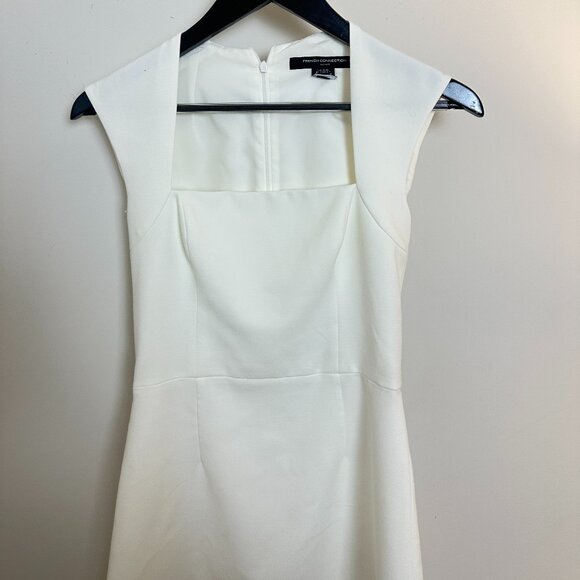FRENCH CONNECTION Ruth Whisper A-Line Dress in Summer White Size US 2 - Picture 5 of 12